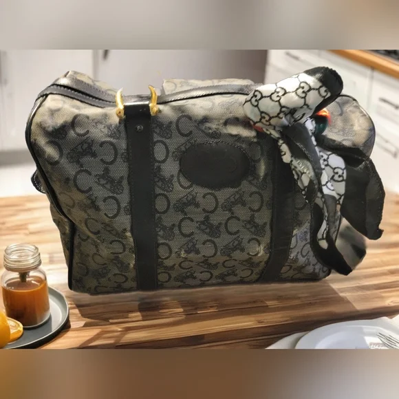 Celine Navy And Black Satchel. - Picture 1 of 8